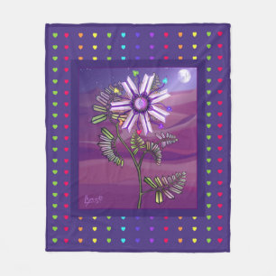 Flower in the Desert Fleece Blanket