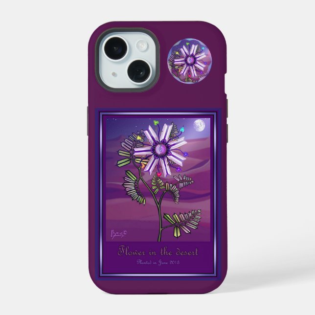 Flower in the Desert Iphone Case (Back)