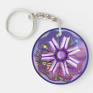 Flower in the desert keychain