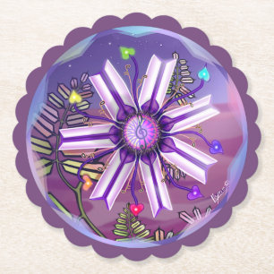 Flower in the Desert Paper Coaster