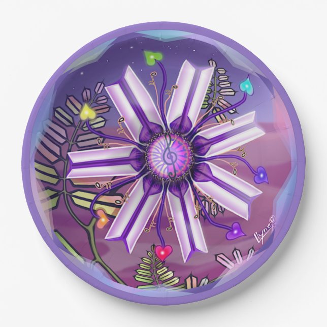 Flower in the Desert Paper Plate (Front)