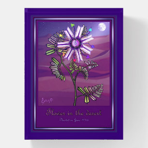 Flower in the desert paperweight