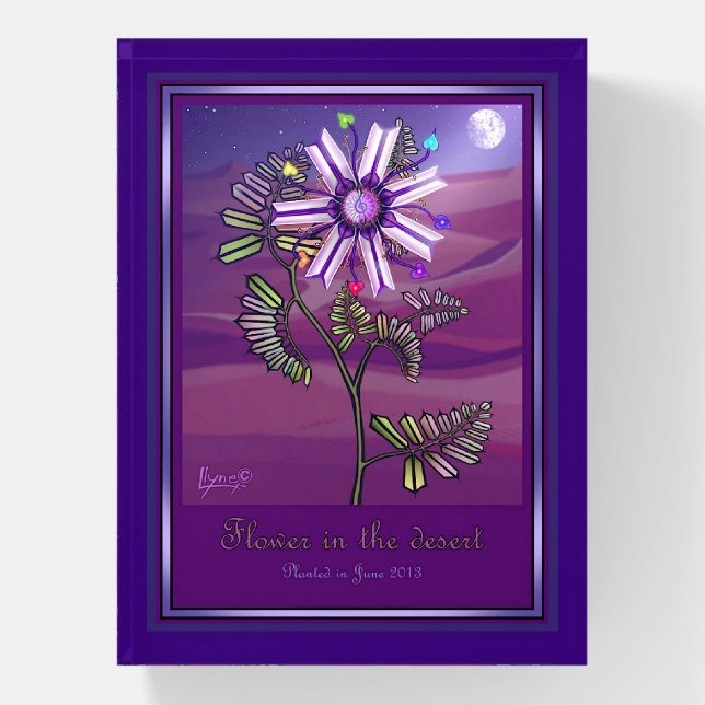 Flower in the desert paperweight (Vertical)