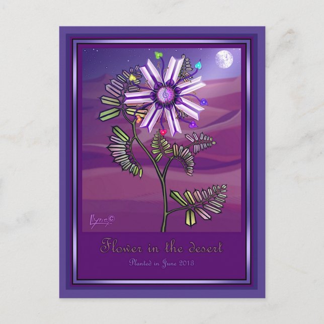 Flower in the desert Postcard (Front)