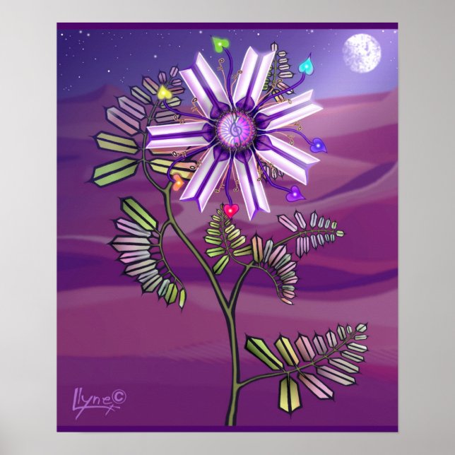 Flower in the desert Poster (Front)