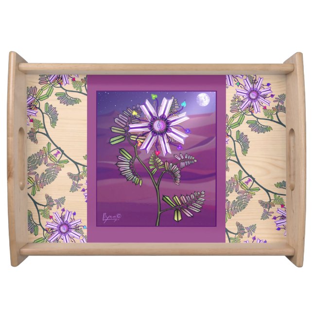 Flower in the desert serving tray (Front)