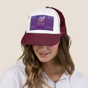 Flower in the desert trucker hat