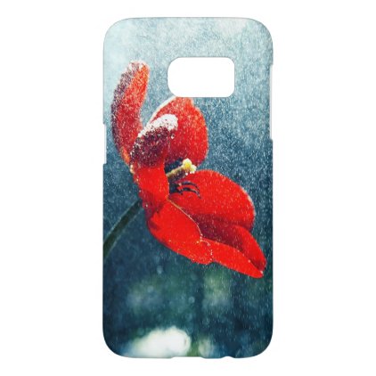 Flower in the rain samsung galaxy s7 case