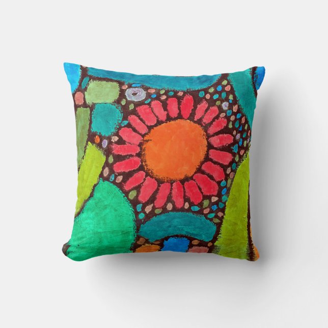Flower in the Valley, Klee Throw Pillow (Front)