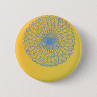 flower in yellow 482  abstract art pinback button