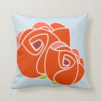 Flower Inspired Throw Pillow