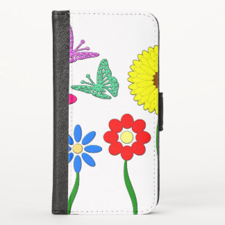 flower iPhone XS wallet case