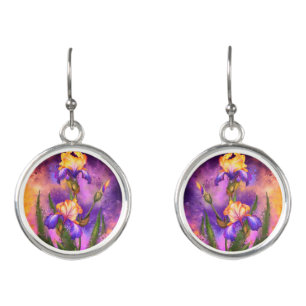 Flower Irises Earrings