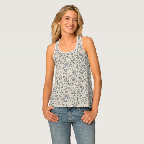 flower is a soul blossoming in nature patern tank top