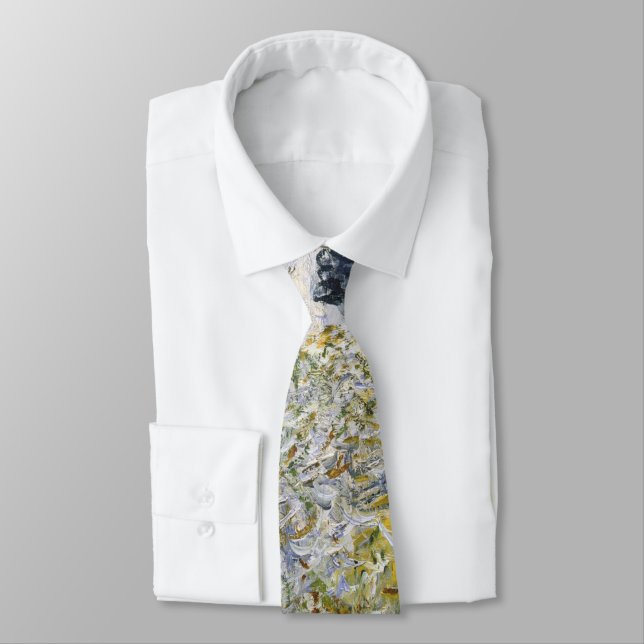 Flower Island near Vétheuil, Claude Monet  Neck Tie (Tied)