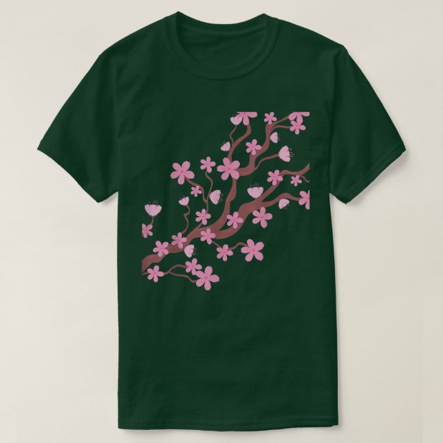 Flower Japanese Blossom Sakura Vintage  T-Shirt (Design Front)