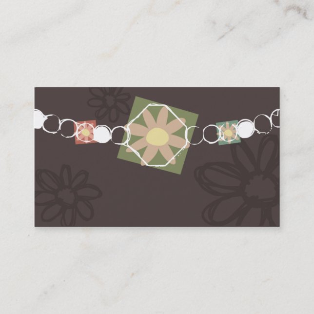 flower jewelry necklace business card (Front)