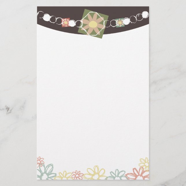 flower jewelry necklace stationery (Front)