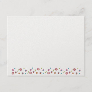 Flower Jewish Star of David Bat Mitzvah Reception Invitation