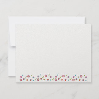 Flower Jewish Star of David Bat Mitzvah RSVP Card