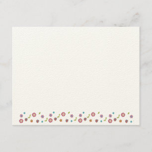 Flower Jewish Star of David Bat Mitzvah Thank You Card