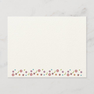 Flower Jewish Star of David Bat Mitzvah Thank You Card