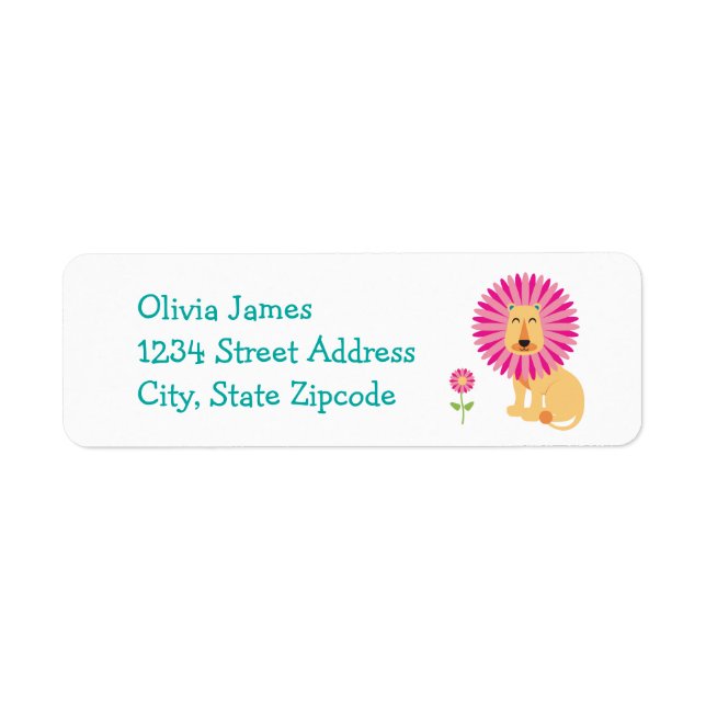 Flower Jungle Animals Label (Front)