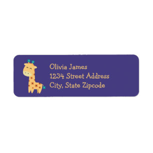 Flower Jungle Animals Label