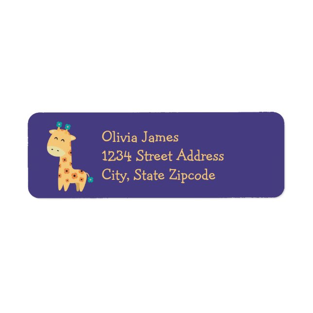 Flower Jungle Animals Label (Front)