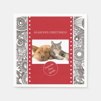 Flower Jungle Season's Greetings Products Paper Napkins