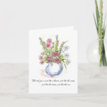 Flower just like the wind Card