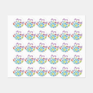 Flower Kids' Labels