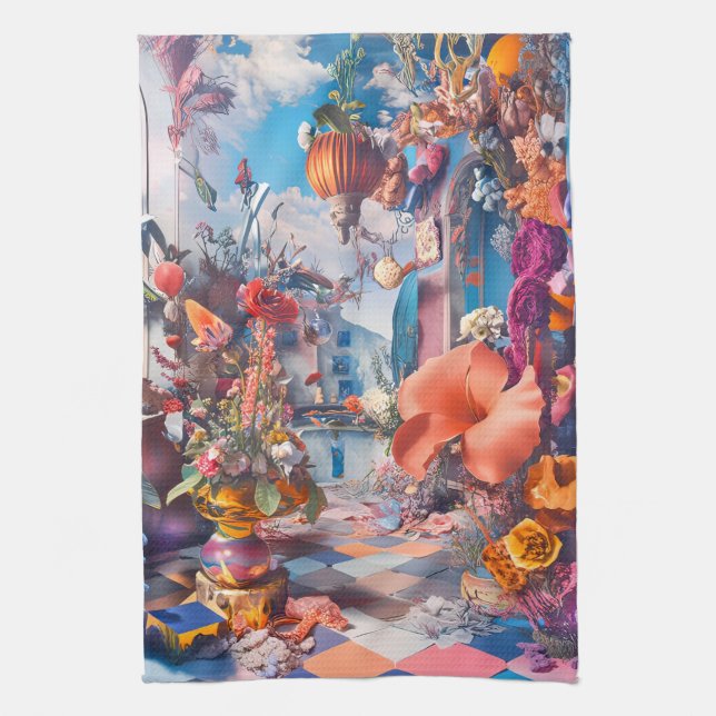 Flower Kitchen Towel (Vertical)