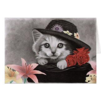 Flower kitty cards