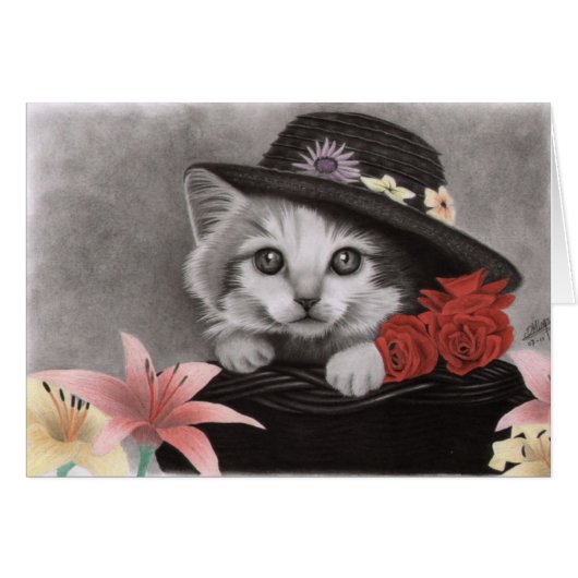 Flower kitty cards (Front Horizontal)