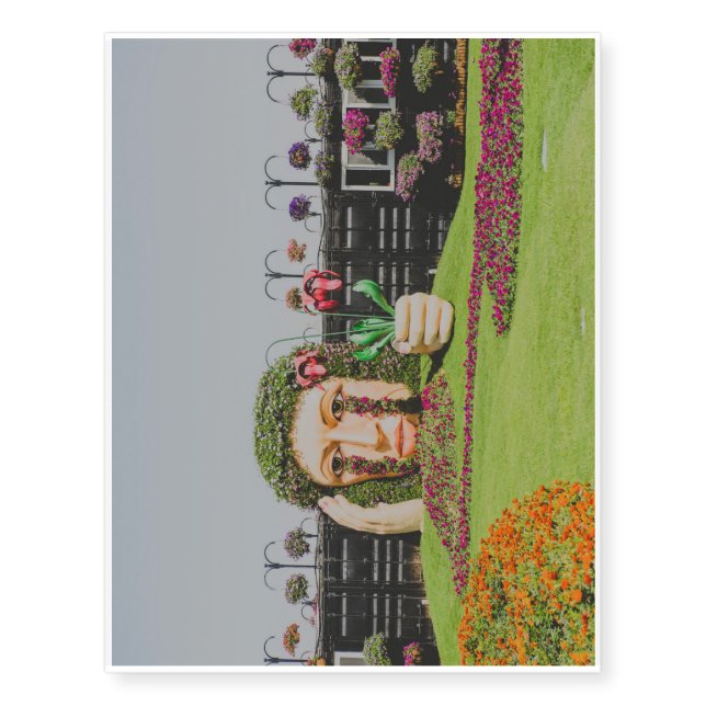 Flower lady Dubai Miracle Garden Temporary Tattoos (Front)