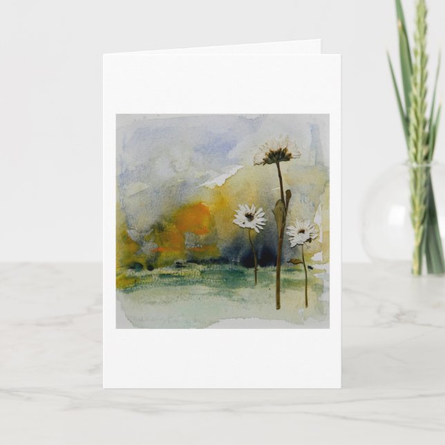 Flower Landscape Greeting Card Blank Inside  (Front)