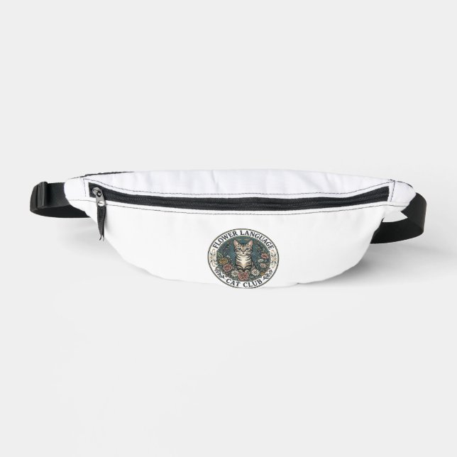 Flower Language Cat Cat Graphic Tee Art - Flower L Fanny Pack (Front)