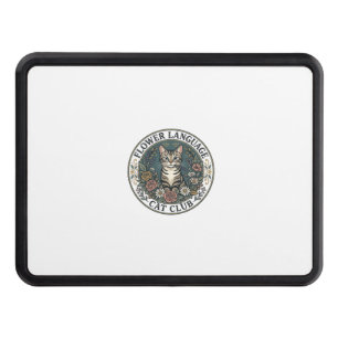 Flower Language Cat Cat Graphic Tee Art - Flower L Hitch Cover