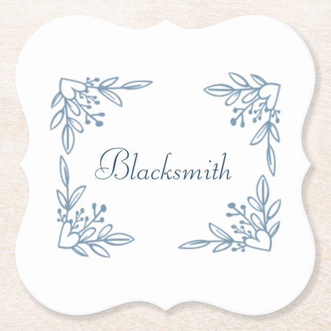 Flower Last Name Coasters (Front)