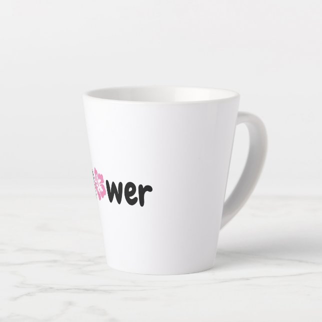 Flower Latte Mug (Right Angle)