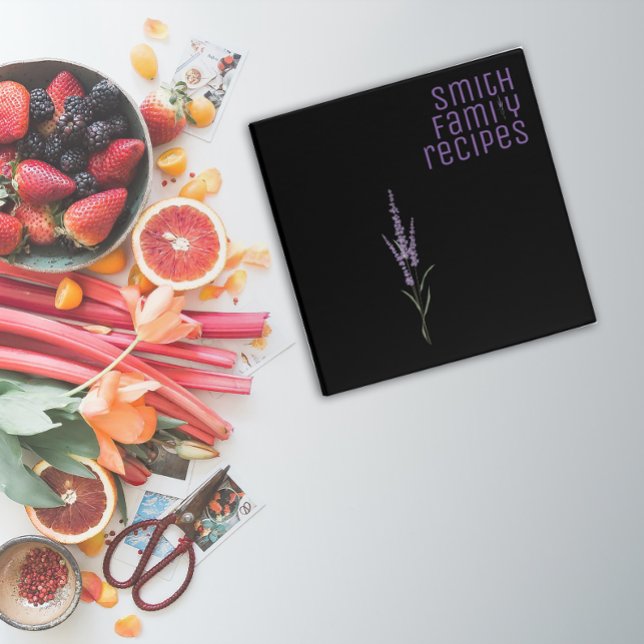 Flower lavender black elegant Avery Mini Binder (Creator Uploaded)