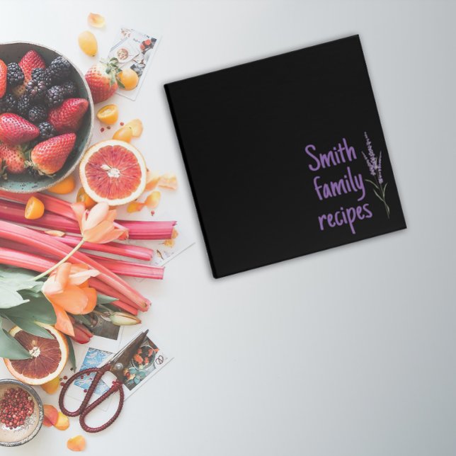 Flower lavender black minimalist Avery Mini Binder (Creator Uploaded)