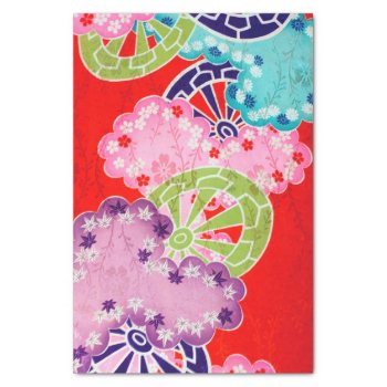 Flower  Leaf  Wheel Pattern  Japanese Design Tissue Paper by Wagaraya at Zazzle