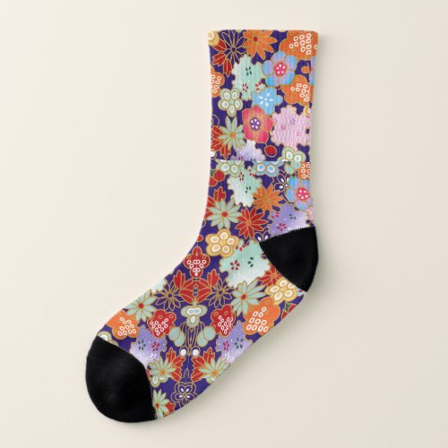 Flower leaves and design socks