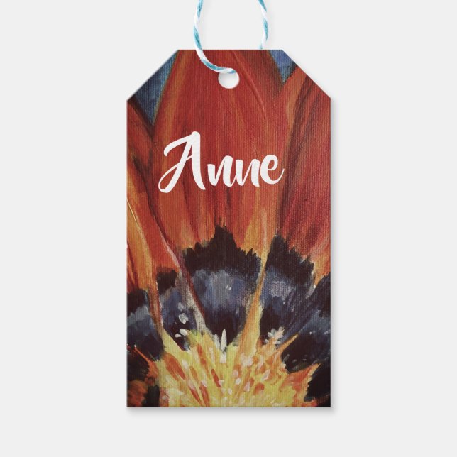 Flower Leaves Art   Custom Gift Tag (Front)