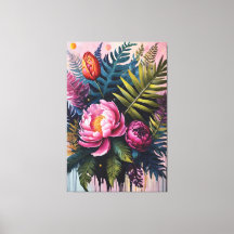 Flower & Leaves Oil Painting