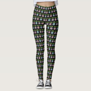 Flower Leggings Multi Colored Stylish
