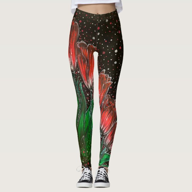 Flower Leggins Leggings (Front)
