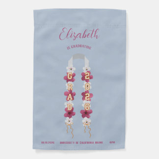 Flower Lei Graduation Announcement 2026 Garden Flag